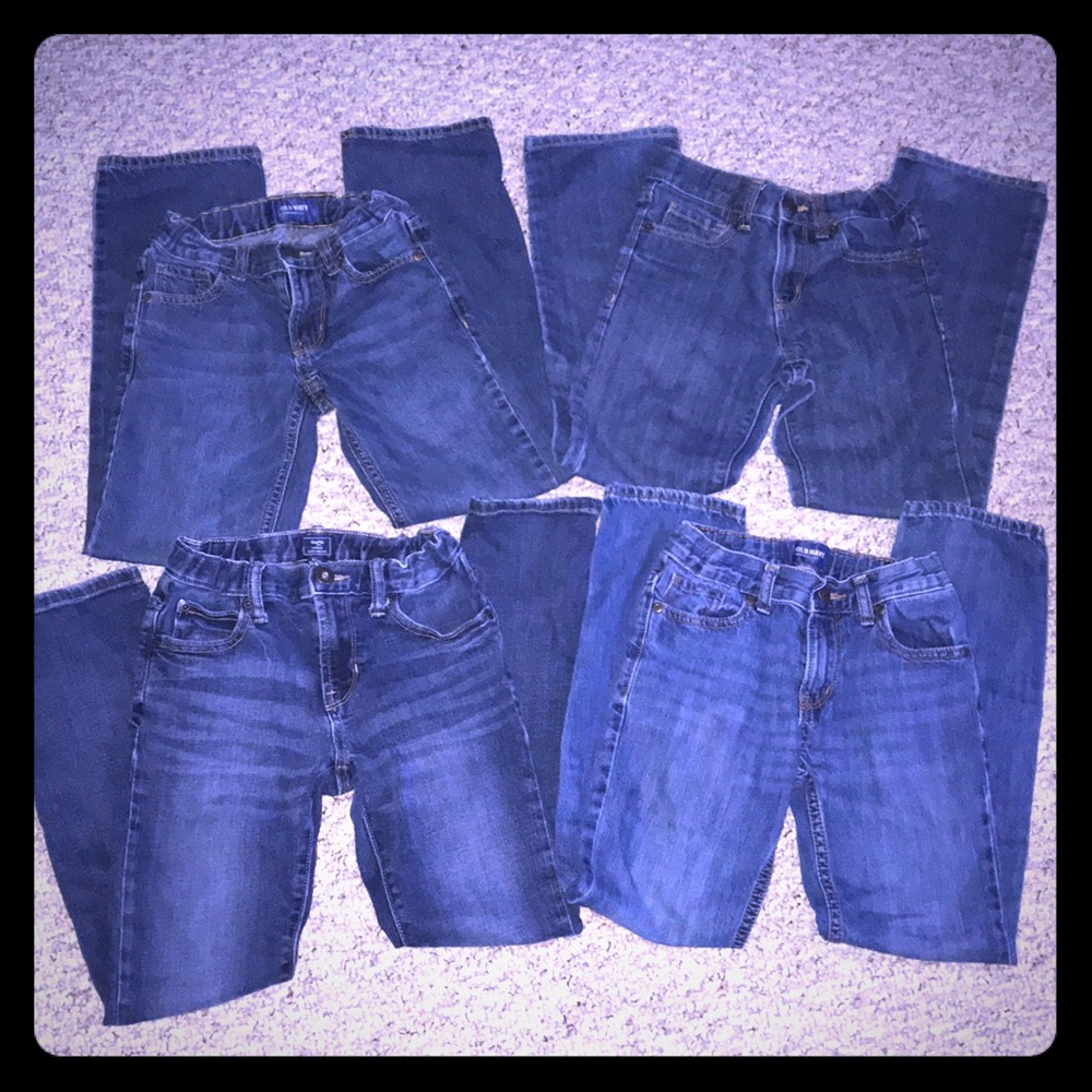 4 pair jeans 10 old navy gapkids skinny/straight